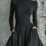 Lucy™ | Turtleneck & Pleated Skirt Set 1