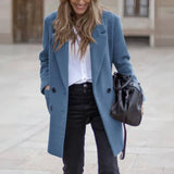 Luxe Wool Blend Coat – Double Breasted Warm Winter Outerwear 0