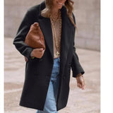 Luxe Wool Blend Coat – Double Breasted Warm Winter Outerwear 5