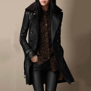 Luxurious Leather Trench Coat in Florence Style 0