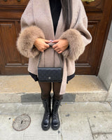 Luxury Faux Fur Women's Coat with Waist Tie Belt – Stylish Winter Coat for Warmth and Comfort 0