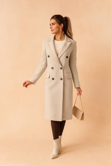 Madison Tailored Blazer Coat – Elegant Double-Breasted Winter Essential for Women 1