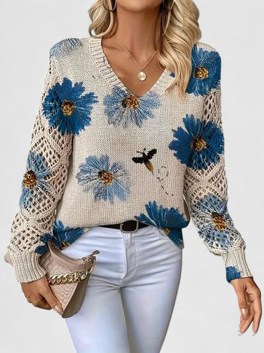 Mae™ | Elegant Sweater with Floral Pattern 0