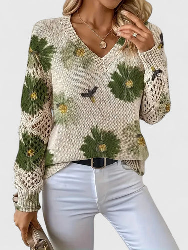 Mae™ | Elegant Sweater with Floral Pattern 2
