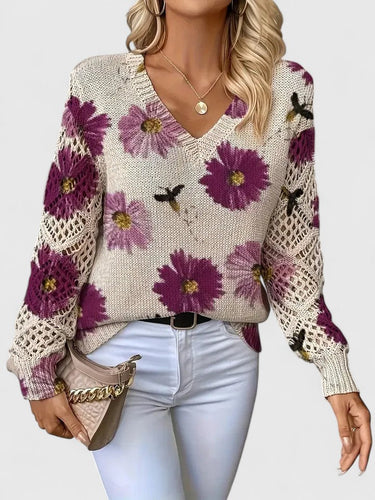 Mae™ | Elegant Sweater with Floral Pattern 3