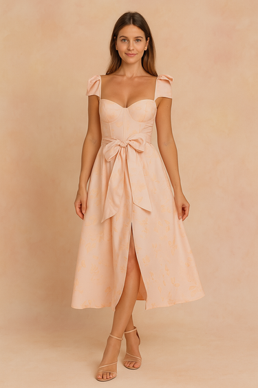 Mariana Long Summer Dress – Elegant Ruffle Design for Wedding Guest or Casual Outings 1
