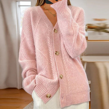 Nancy | Women's Button-Front Cable Knit Cardigan 1
