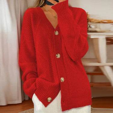Nancy | Women's Button-Front Cable Knit Cardigan 2