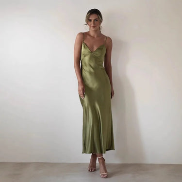 New Dresses 2025 Woman Fashion Summer Women's Clothing Sexy Halter Satin Fashion Strappy Skirts 0