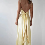 New Dresses 2025 Woman Fashion Summer Women's Clothing Sexy Halter Satin Fashion Strappy Skirts 4