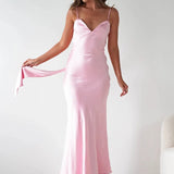 New Dresses 2025 Woman Fashion Summer Women's Clothing Sexy Halter Satin Fashion Strappy Skirts 5