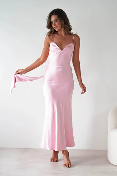New Dresses 2025 Woman Fashion Summer Women's Clothing Sexy Halter Satin Fashion Strappy Skirts 5