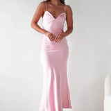 New Dresses 2025 Woman Fashion Summer Women's Clothing Sexy Halter Satin Fashion Strappy Skirts 6