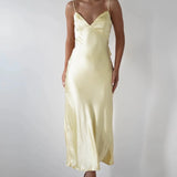 New Dresses 2025 Woman Fashion Summer Women's Clothing Sexy Halter Satin Fashion Strappy Skirts 7