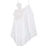 New Women Embroidery Halter Fashion Elegant Crop Tie Top Woman 2025 Sleeveless Backless Short Tops Women Sexy Elegant Party Top 2