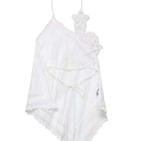 New Women Embroidery Halter Fashion Elegant Crop Tie Top Woman 2025 Sleeveless Backless Short Tops Women Sexy Elegant Party Top 3