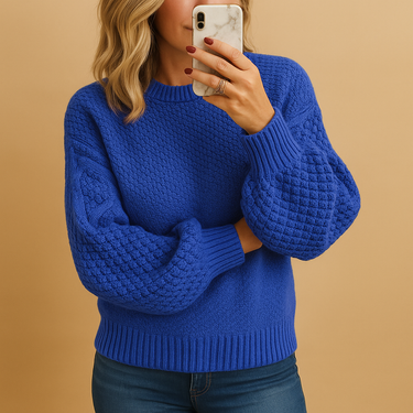 Nicole | Women’s Winter Cozy Textured Knit Sweater 1
