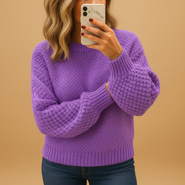 Nicole | Women’s Winter Cozy Textured Knit Sweater 4
