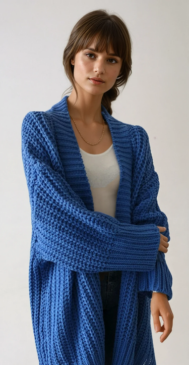 Oversized Split Knit Cardigan