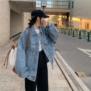Oversized Denim Jacket with Relaxed Fit 3
