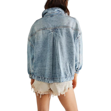 Oversized Denim Jacket with Vintage Wash 3