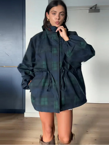 Oversized Hooded Jacket with Adjustable Waist 2