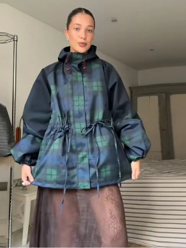 Oversized Hooded Jacket with Adjustable Waist 5
