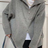 Oversized Open Collar Cardigan 0