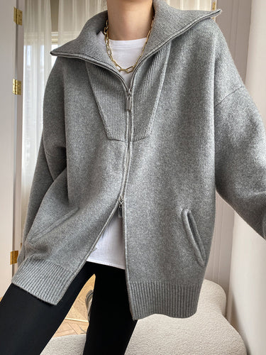 Oversized Open Collar Cardigan 3