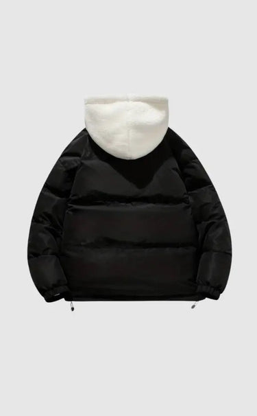 Padded Winter Jacket with Fleece Lining and Adjustable Hood for Men – Warm Cold Weather Coat with Spacious Pockets 1