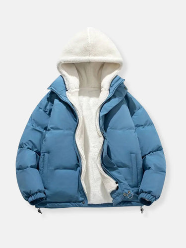 Padded Winter Jacket with Fleece Lining and Adjustable Hood for Men – Warm Cold Weather Coat with Spacious Pockets 10