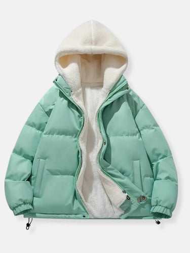 Padded Winter Jacket with Fleece Lining and Adjustable Hood for Men – Warm Cold Weather Coat with Spacious Pockets 11