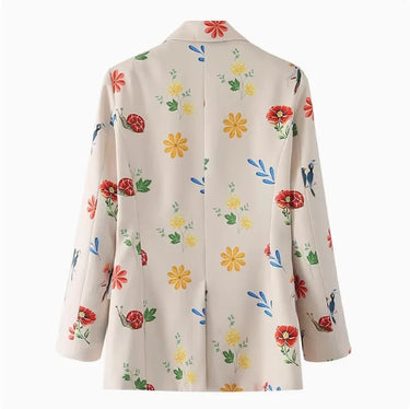 Pastoral Floral Blazer – Chic Casual Layer for Spring and Autumn 3