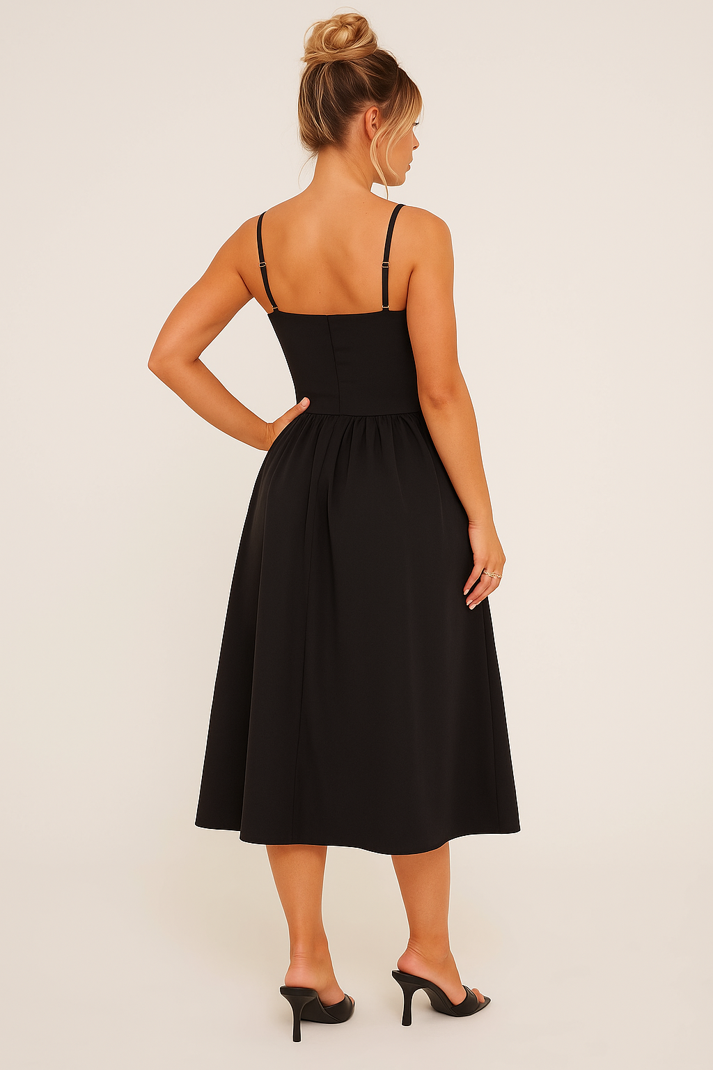 Pleated Skater Midaxi Dress 1