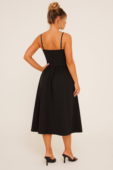 Pleated Skater Midaxi Dress 1