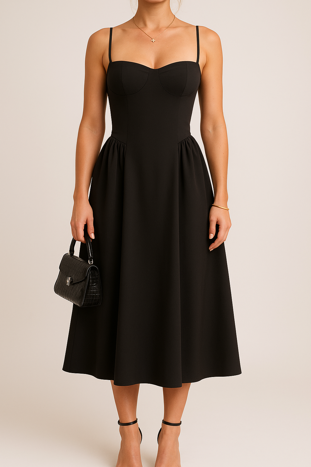 Pleated Skater Midaxi Dress 2