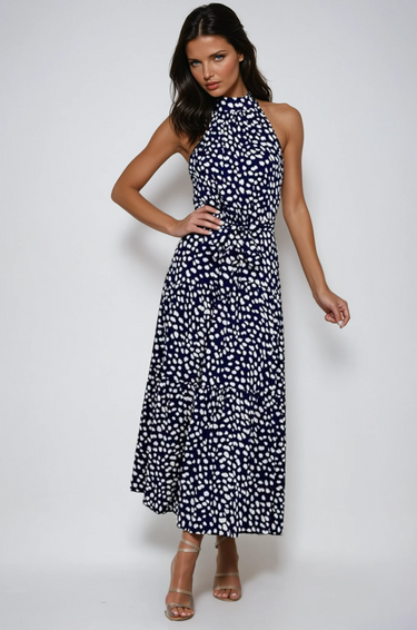 Polka Dot Halter Midi Summer dress