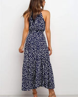 Polka Dot Halter Midi Sundress 3