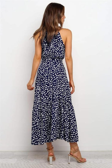 Polka Dot Halter Midi Sundress 3