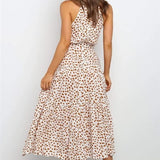 Polka Dot Halter Midi Sundress 4