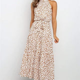Polka Dot Halter Midi Sundress 7