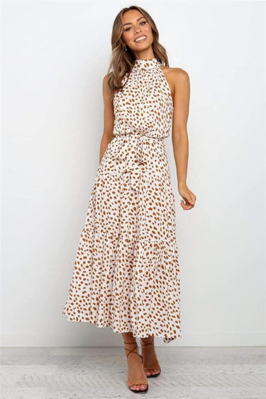 Polka Dot Halter Midi Sundress 7