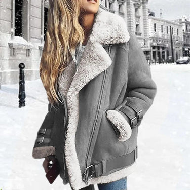 Premium Suede Sheepskin Jacket With Belt And Pockets 1