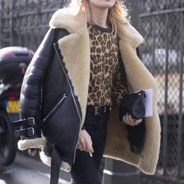 Premium Suede Sheepskin Jacket With Belt And Pockets 2