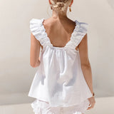 Pure Cotton Ruffle Shorts Set 4