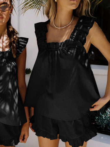 Pure Cotton Ruffle Shorts Set 6