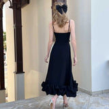 REINA MIDI DRESS - BLACK 4