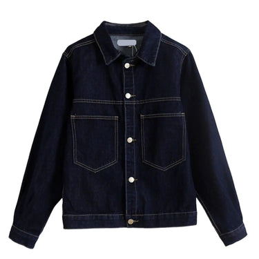 Relaxed Fit Denim Jacket with Contrast Collar Detail 7
