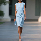 Retro Elegance White Dress – Flattering High Waist Summer Staple 5
