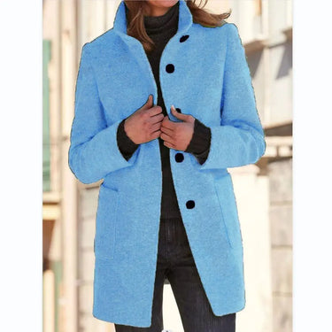 Retro Wool Coat Women – Stylish Stand Collar for Casual Chic 10